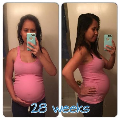 28 week baby bump